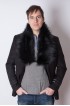 Black raccoon fur scarf - unisex